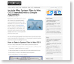 Include Mac System Files in OS X Searches with a Simple Adjustment