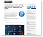 Quickly Find Newly Installed Mac Apps in OS X Launchpad and Finder