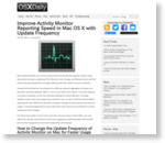 Improve Activity Monitor Reporting Speed in OS X with Update Frequency
