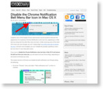 Disable the Chrome Notification Bell Menu Bar Icon in Mac OS X