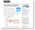 How to Rename an eMail Account in iOS to be More Descriptive