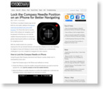 Lock the Compass Needle Position on an iPhone for Better Navigating