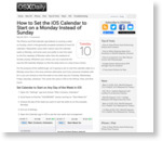 How to Set the iOS Calendar to Start on a Monday Instead of Sunday
