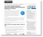 Use Safari Reader Mode for Improved Mobile Web Browsing & Reading on iPhone