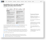 Readability 2.0 is out with new iOS 7 design and other improvements