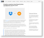 Dropbox acquires cloud-based photo management service Loom