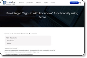 Providing a “Sign-in with Facebook” functionality using Scala