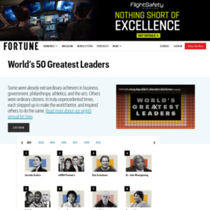 The World's 50 Greatest Leaders