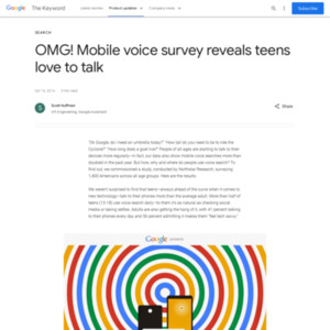 OMG! Mobile voice survey reveals teens love to talk