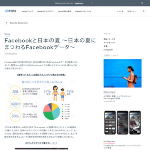 Facebookと日本の夏 ～日本の夏にまつわるFacebookデータ～