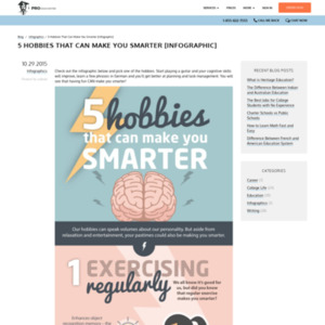 5 HOBBIES THAT CAN MAKE YOU SMARTER [INFOGRAPHIC]