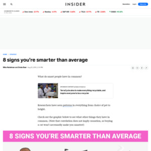 8 signs you're smarter than average