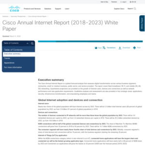 Cisco Visual Networking Index: Global Mobile Data Traffic Forecast Update, 2015～2020 White Paper