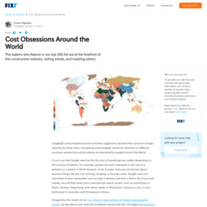 Cost Obsessions Around the World