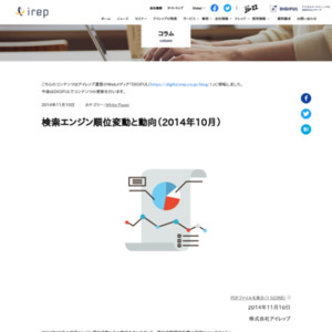 検索エンジン順位変動と動向（2014年10月）
