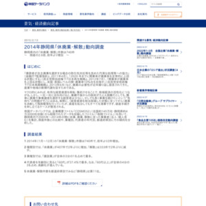 2014年静岡県「休廃業・解散」動向調査