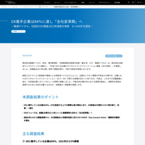 日本における企業のデジタルトランスフォーメーション調査（2022年度）