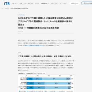 ITRが『IT投資動向調査2023』の結果を発表