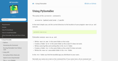 Using PyInstaller — PyInstaller 4.10 documentation